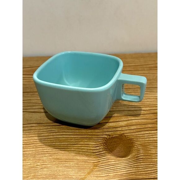 Aqua MCM Melamine Coffee Mugs- BROOKPARK -Set of 6-Mid Century Modern Vintage - Picture 3 of 6